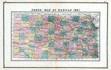 Kansas - Page's Map, Wisconsin State Atlas 1881